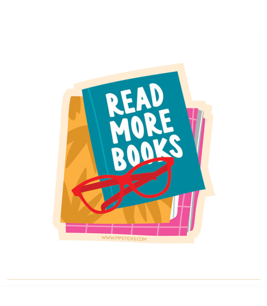 Pipsticks Vinyl Sticker // Read More Books