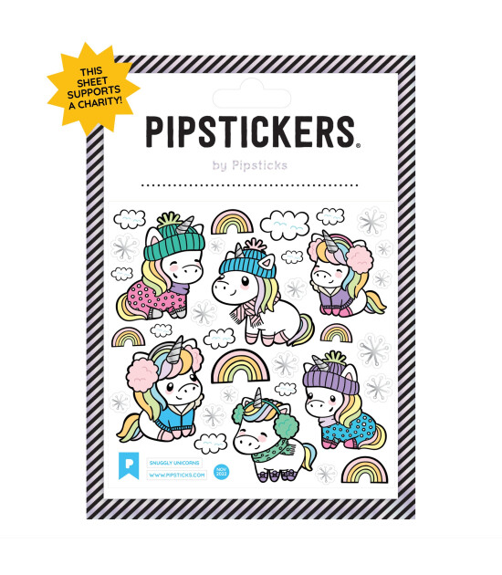 Pipsticks Sticker // Snuggly Unicorns