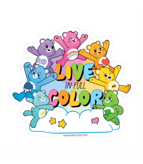 Pipsticks Vinyl Sticker // Care Bears Live In Full Color