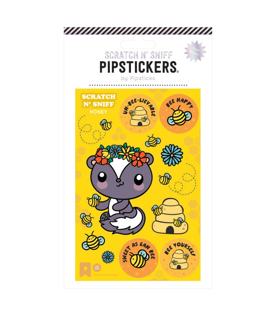 Pipsticks Scratch 'n Sniff Sticker // Sweet AS Can Bee