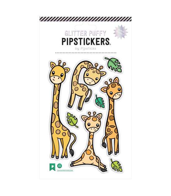 Pipsticks Puffy Sticker // Gentle Giraffes