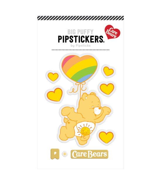 Pipsticks Big Puffy Sticker // Floating Funshine Bear