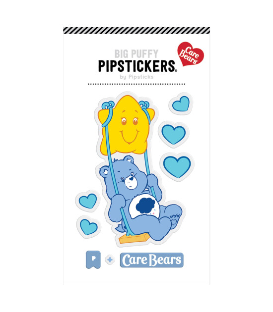 Pipsticks Big Puffy Sticker // Rocking Grumpy Bear