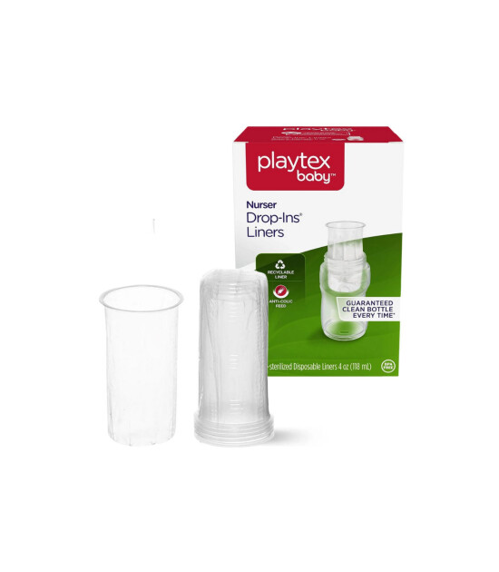 Playtex Baby Liners Yenidoğan Anti-Kolik Nurser Biberon Torba Set // 100 Adet (118 ml)