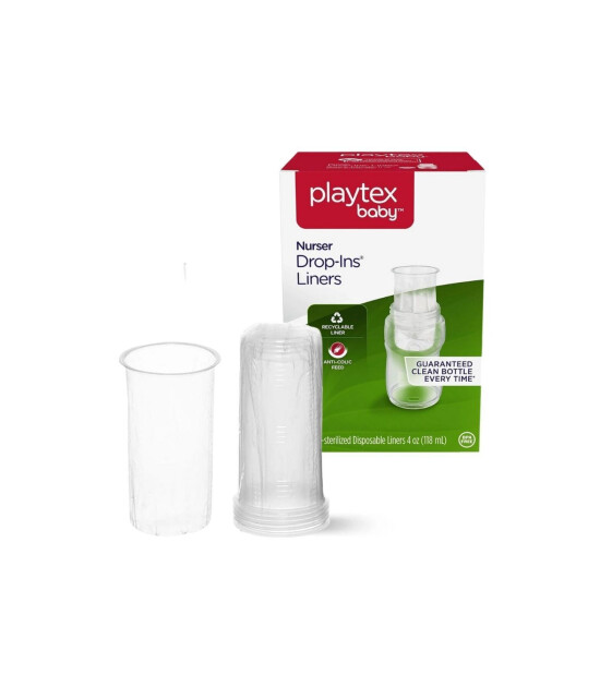 Playtex Baby Liners Yenidoğan Anti-Kolik Nurser Biberon Torba Set // 50 Adet (118 ml)