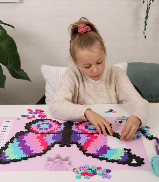 Plus-Plus Puzzle by Number Yaratıcı Blok // Butterfly (800 Parça)