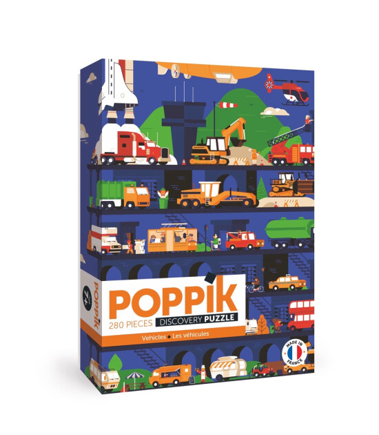 Poppik Puzzle with Poster // Vehicles (280 Parça)