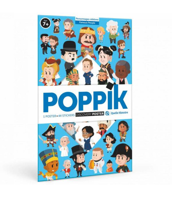 Poppik Discovery Sticker Poster // Famous People