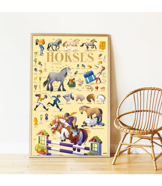 Poppik Discovery Sticker Poster // Horses