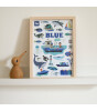 Poppik Mini Sticker Poster // Blue