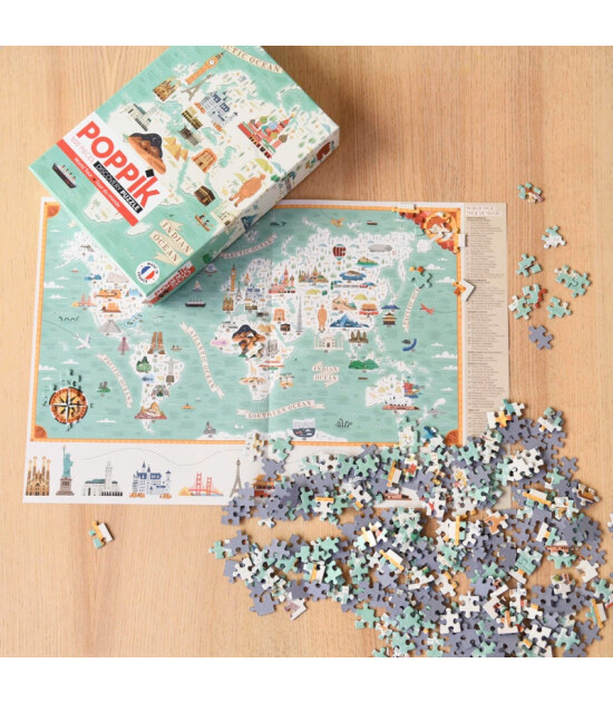 Poppik Puzzle with Poster // World Tour (500 Parça)