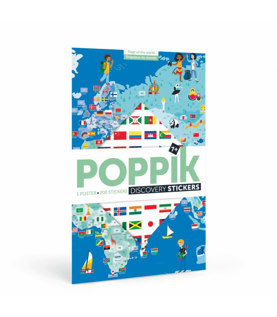 Poppik Discovery Sticker Poster // Flags of the World