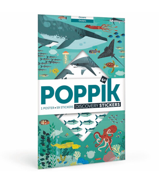 Poppik Discovery Sticker Poster // Oceans