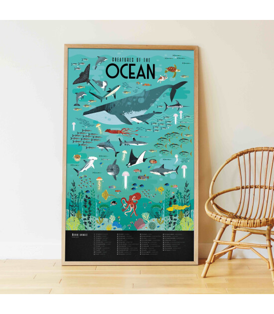 Poppik Discovery Sticker Poster // Oceans