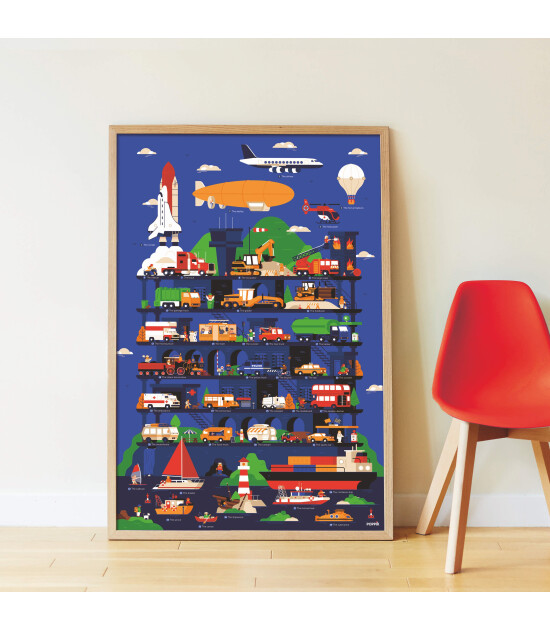 Poppik Discovery Sticker Poster // Vehicles