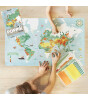 Poppik Creative Pixel Sticker Poster // World Map