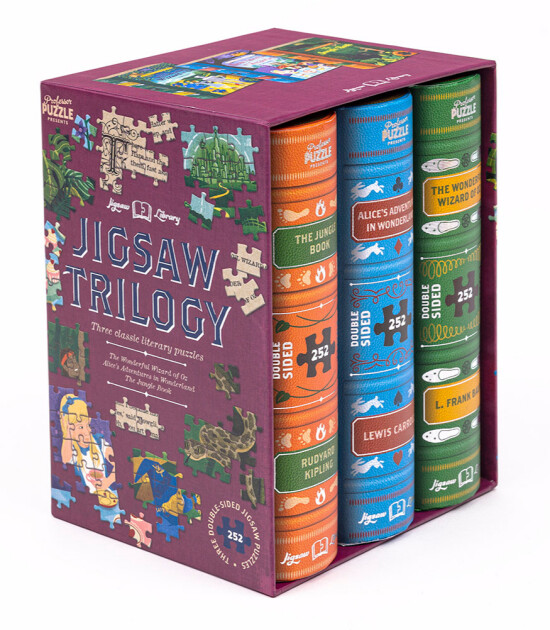 Professor Puzzle Jigsaw Library Set (Wizard of Oz, Alıce in Wonderland, Jungle Book)