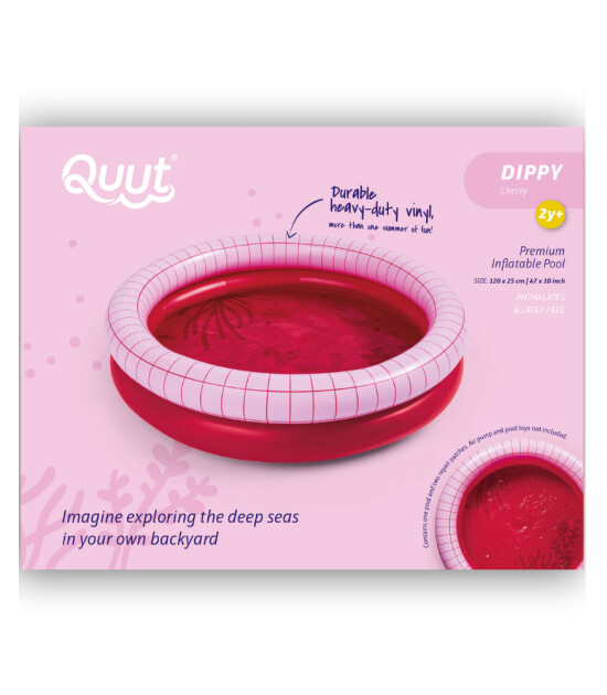 Quut Dippy Şişme Çocuk Yüzme Havuzu // Cherry (Large)