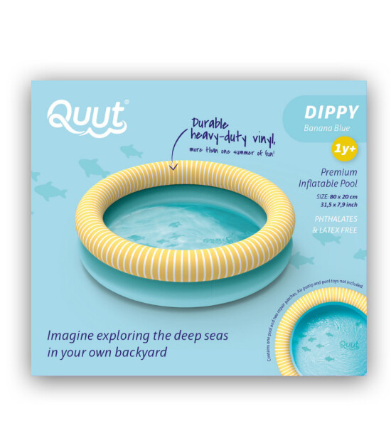 Quut Dippy Şişme Çocuk Yüzme Havuzu // Banana Blue (Small)