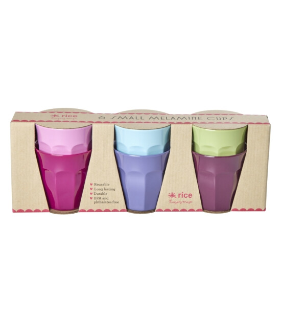 Rice Melamine Bardak Seti // Colors - Small - 6 adet - 160 ml