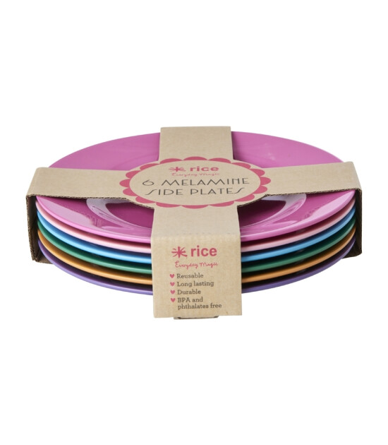 Rice Melamine Round Pasta Tabak // 6 Colors