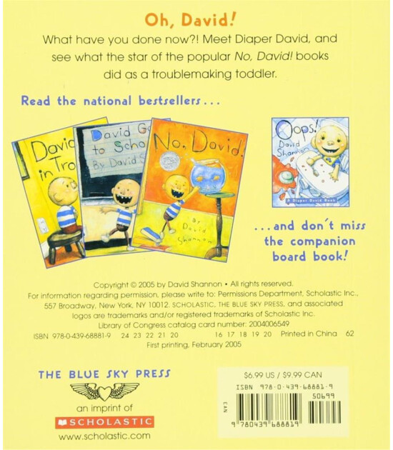 Scholastic Classics Oh, David! A Diaper David Book