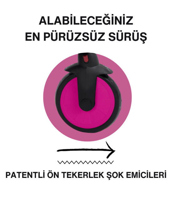 SmarTrike STR3 Plus 5’i 1 Arada Modüler Katlanabilir Bebek Arabası ve Üç Tekerlekli Bebek Bisikleti // Pink