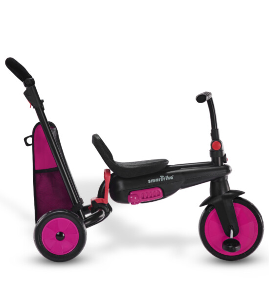 SmarTrike STR3 Plus 5’i 1 Arada Modüler Katlanabilir Bebek Arabası ve Üç Tekerlekli Bebek Bisikleti // Pink