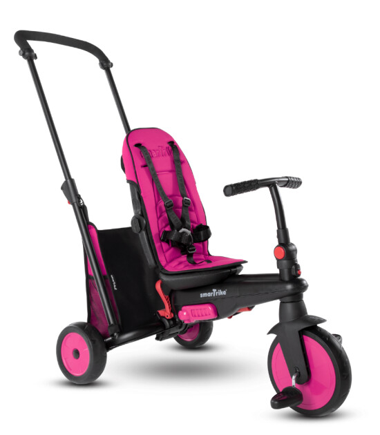 SmarTrike STR3 Plus 5’i 1 Arada Modüler Katlanabilir Bebek Arabası ve Üç Tekerlekli Bebek Bisikleti // Pink