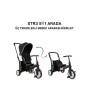 SmarTrike STR3 Plus 5’i 1 Arada Modüler Katlanabilir Bebek Arabası ve Üç Tekerlekli Bebek Bisikleti // Black