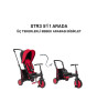 SmarTrike STR3 Plus 5’i 1 Arada Modüler Katlanabilir Bebek Arabası ve Üç Tekerlekli Bebek Bisikleti // Red