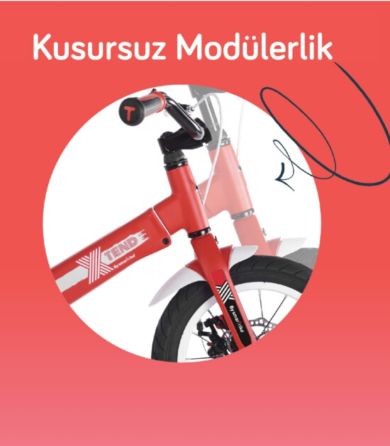 SmarTrike Xtend 3 Aşamalı Büyüyebilen Çocuk Bisikleti (3-7 Yaş) // Red