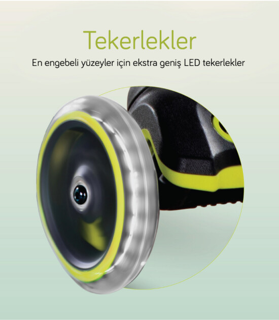 SmarTrike Xtend 3 Aşamalı Büyüyebilen Çocuk Scooter (3-12 Yaş) // Lime