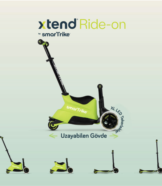 SmarTrike Xtend Büyüyebilen Ride On Scooter (12 Ay - 12 Yaş) // Lime