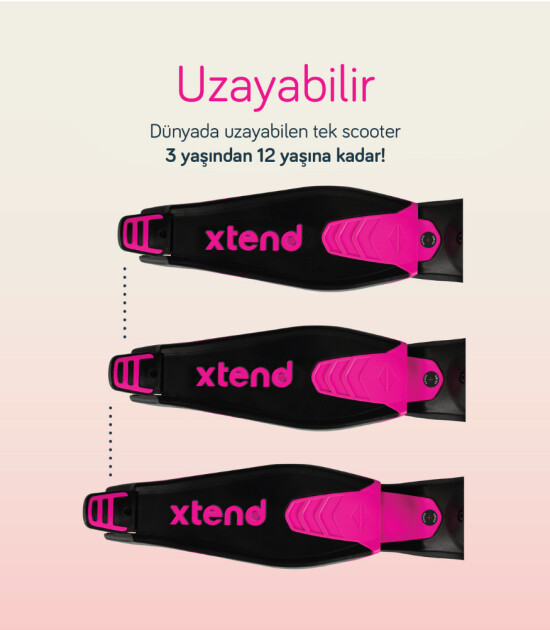 SmarTrike Xtend Büyüyebilen Ride On Scooter (12 Ay - 12 Yaş) // Pink