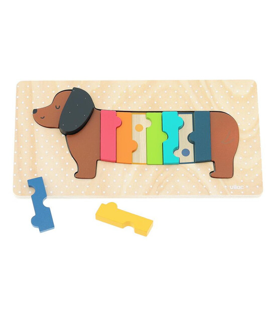 Vilac Eğitici Ahşap Puzzle // Sosis Köpek