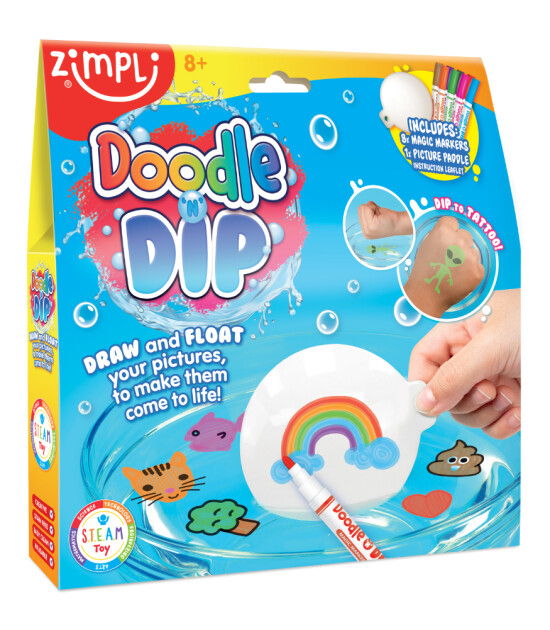 Zimpli Kids Doodle N Dip Suda Yüzen Dövme Seti